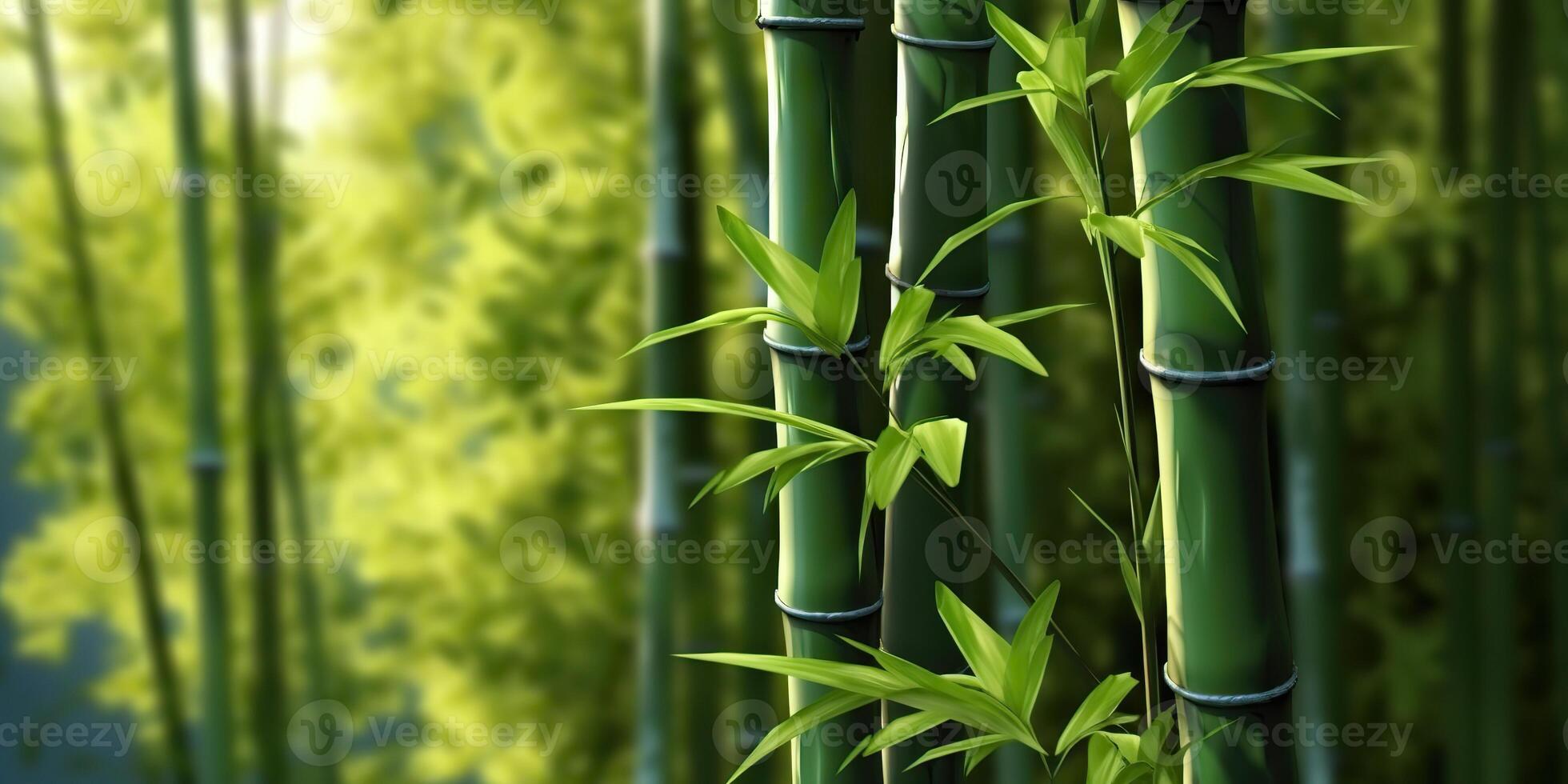 ai genererad. ai generativ. eco grön blad växt träd bambu. asiatisk japan kinesisk kultur tradition vibe. grafisk konst foto