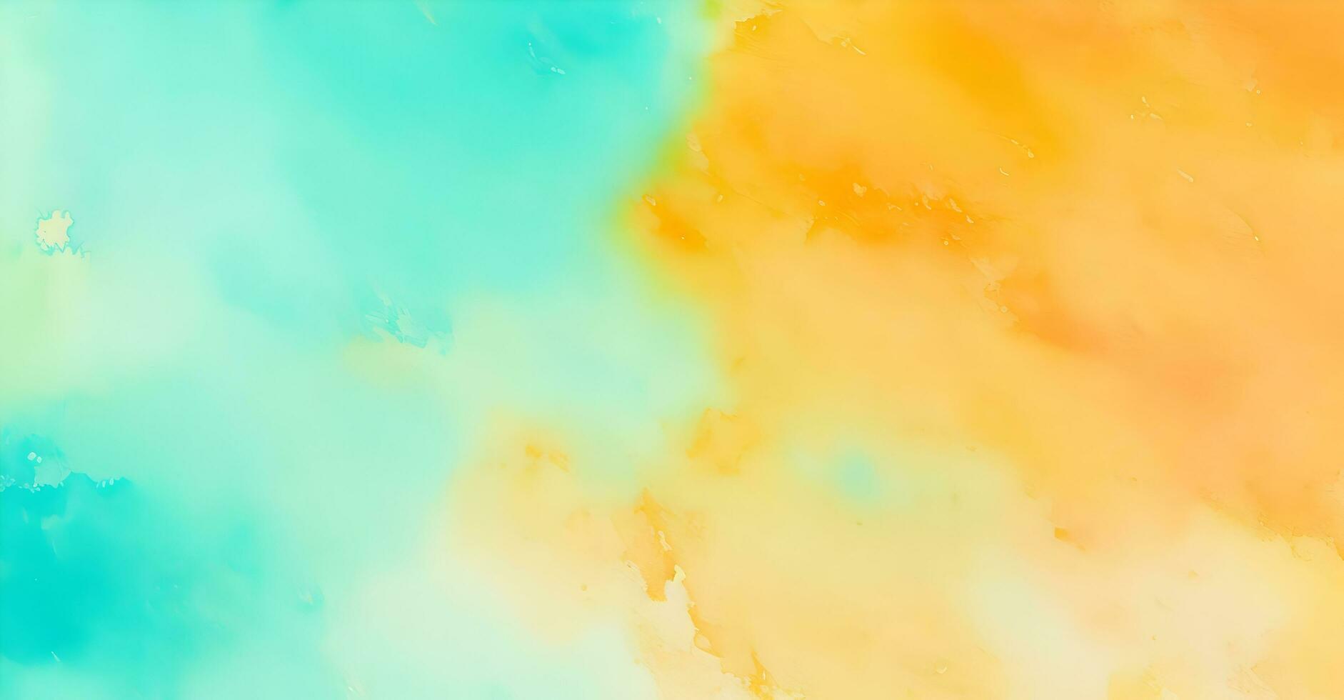 orange guld turkos abstrakt vattenfärg. färgrik konst bakgrund med Plats för design foto