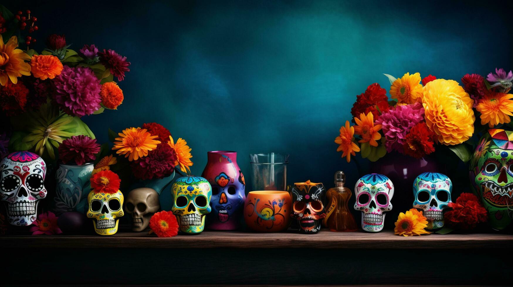 dia de muertos Semester bakgrund foto