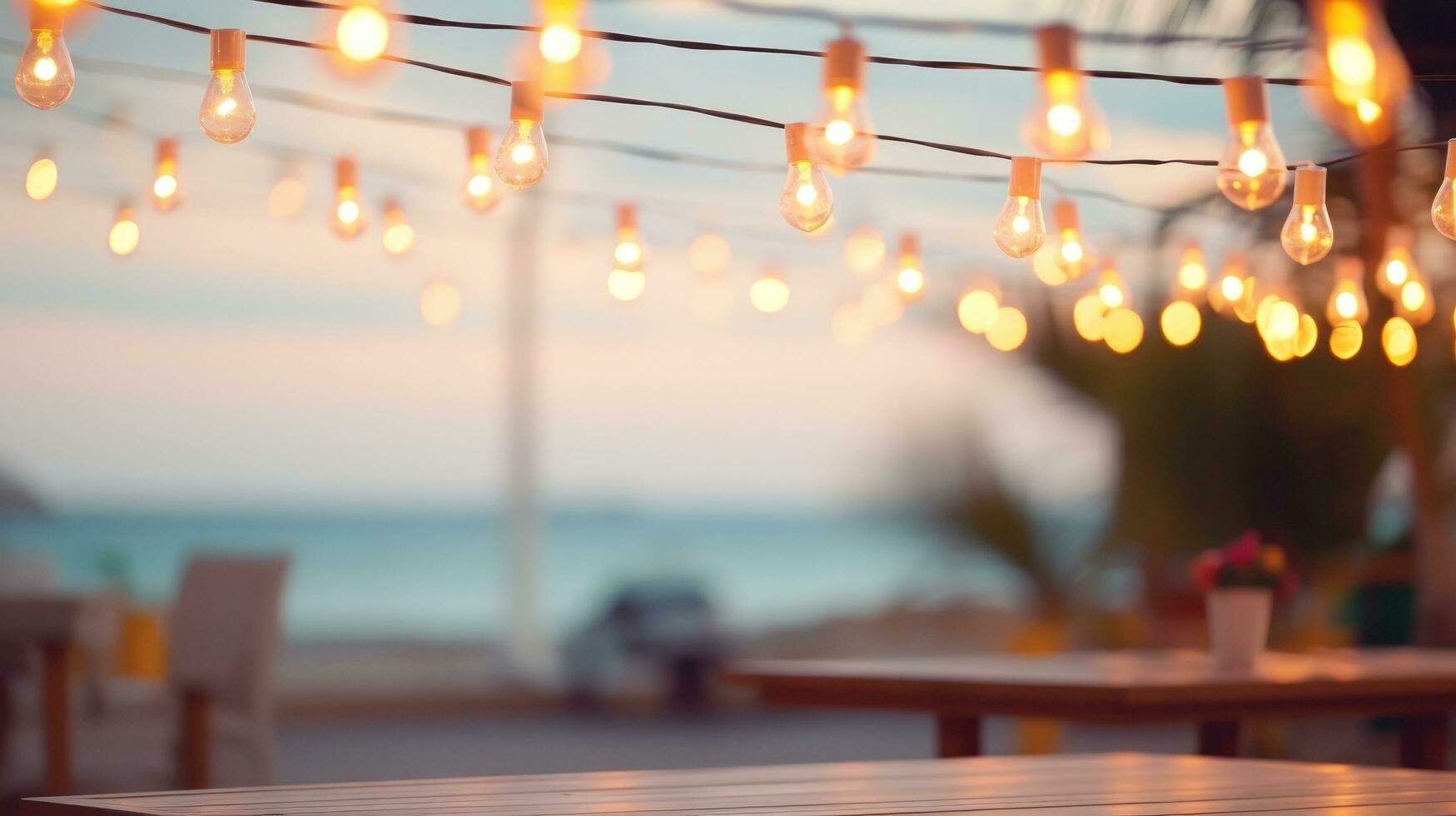 sommar strand Kafé bakgrund foto