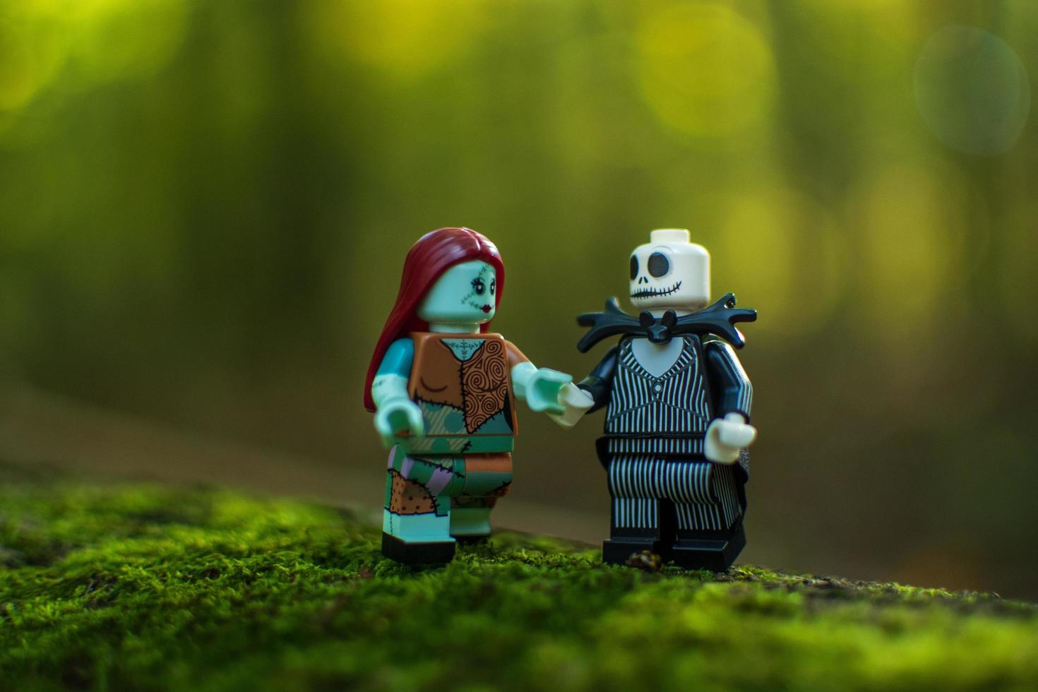 Warsaw 2020 - LEGO Disney minifigurer Jack Skellington och Sally foto