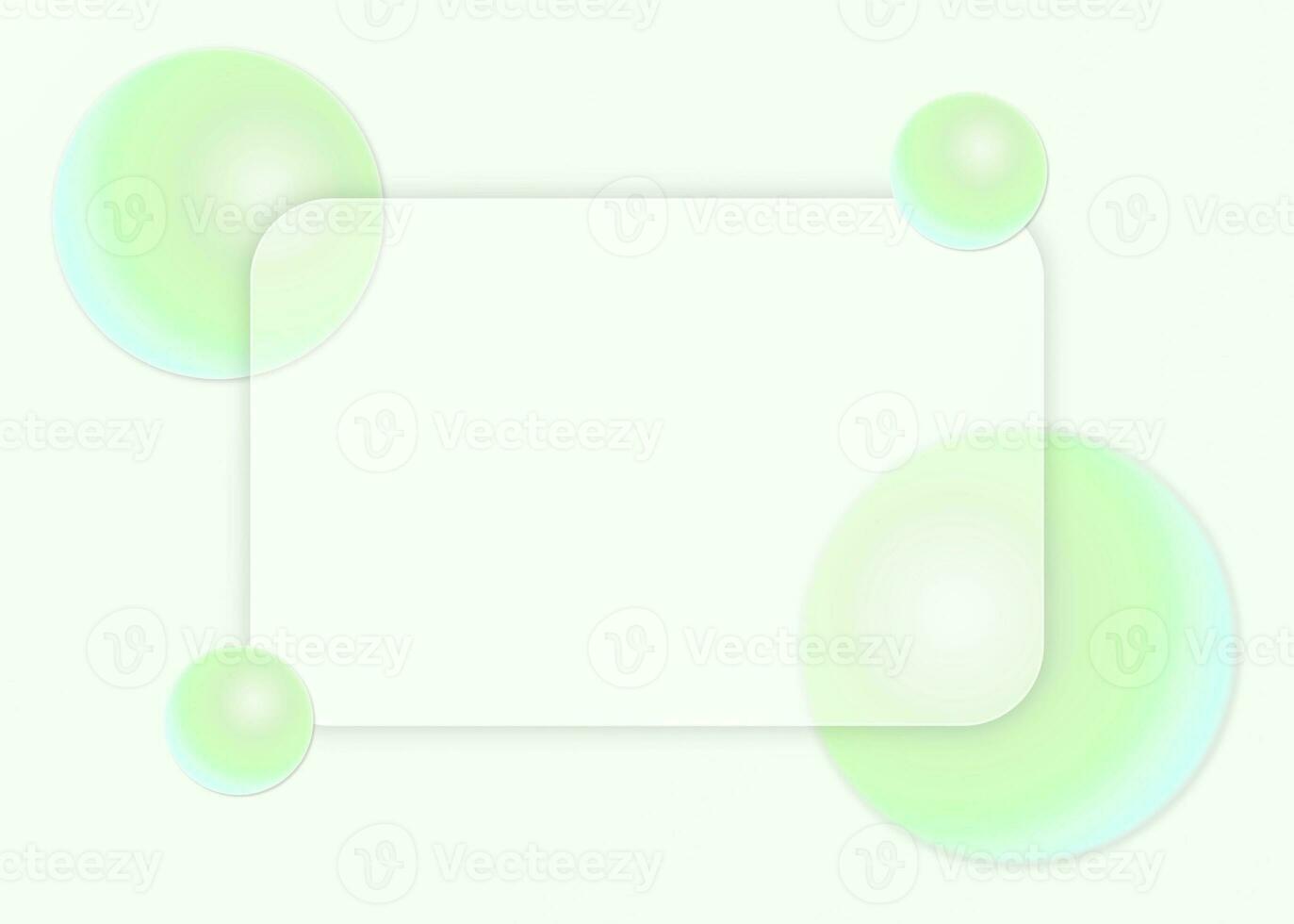 grön glas morfism och sfär pastell färger företag abstrakt bakgrund foto
