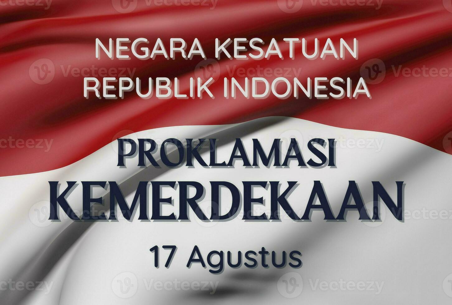 design för baner, hälsning kort, av indonesien oberoende dag, generativ ai foto