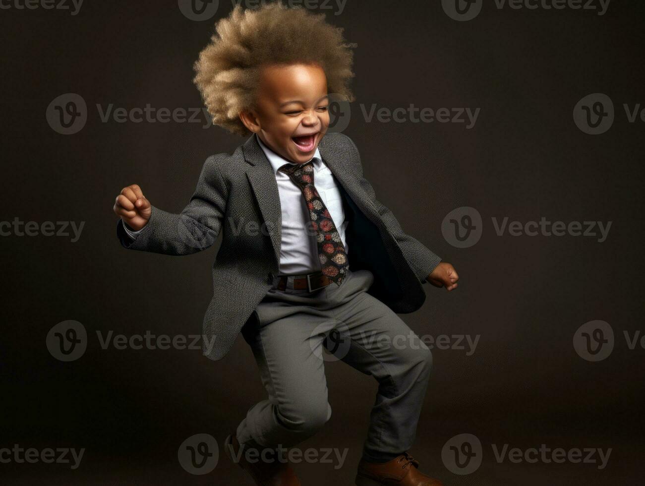 afrikansk unge i emotionell dynamisk utgör i skola ai generativ foto