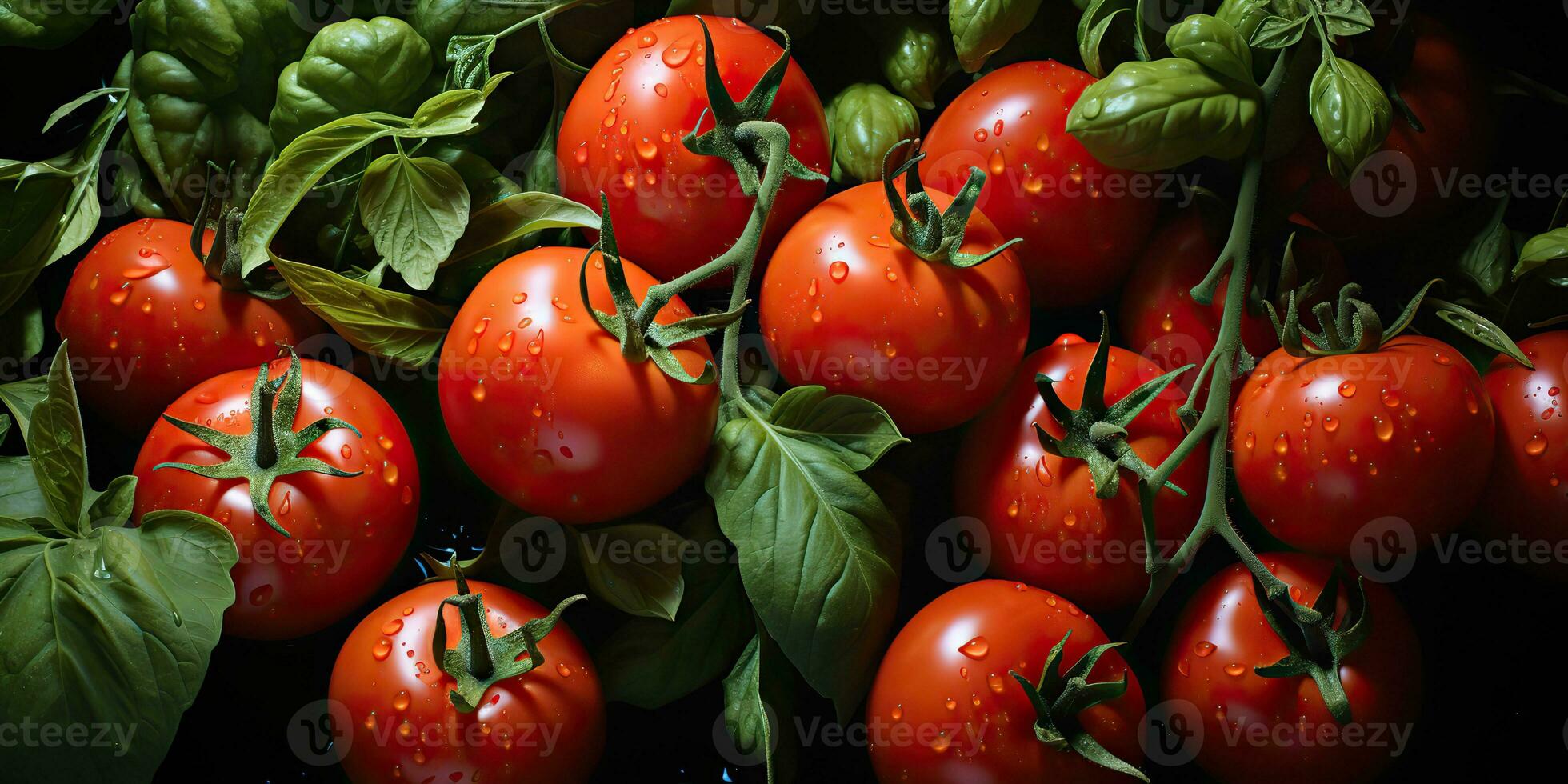 ai genererad. ai generativ. många röd färsk tomater grönsaker jordbruk. grafisk konst foto