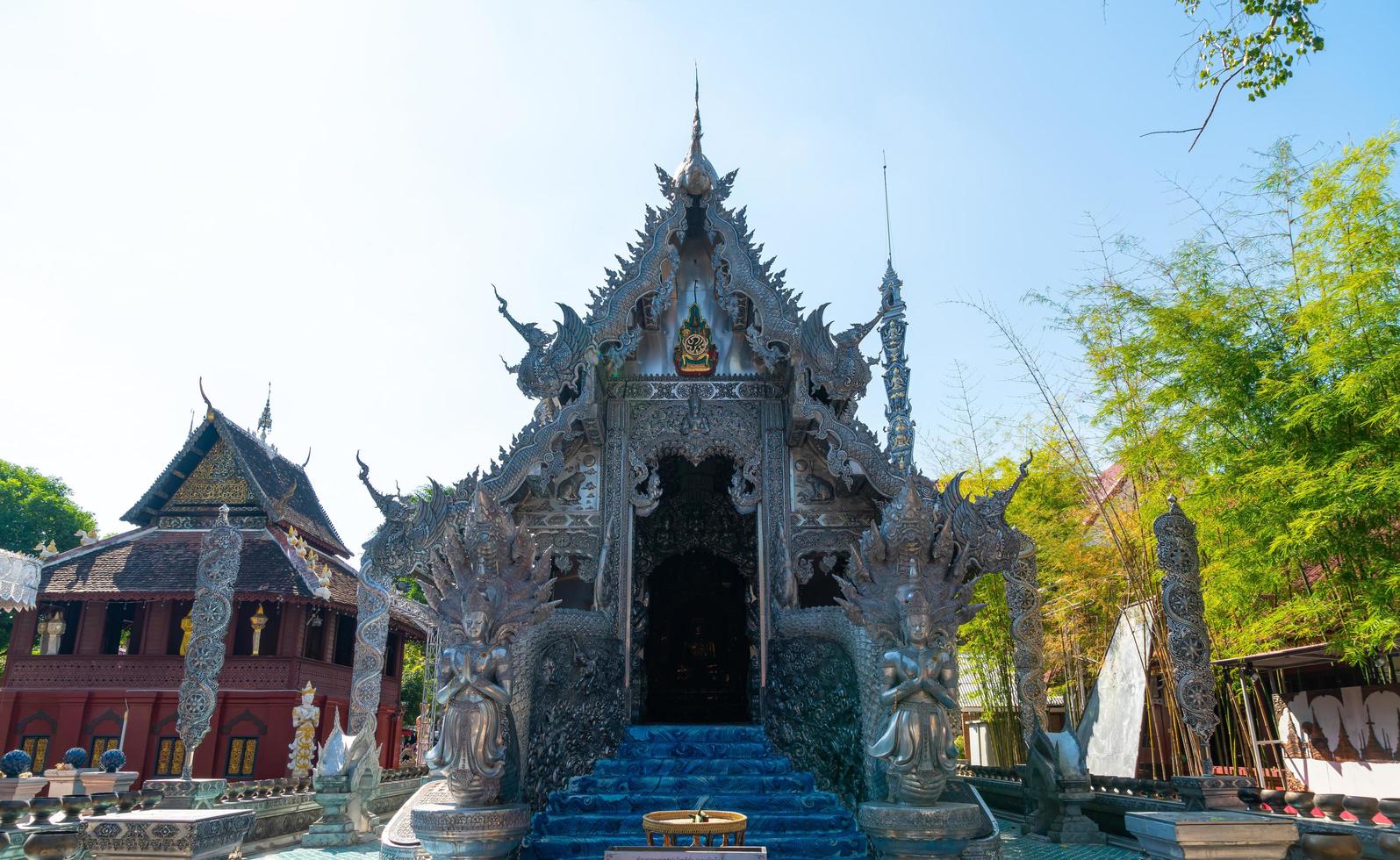 silvertemplet eller Wat Sri Suphan i Chiang Mai City norr om Thailand foto