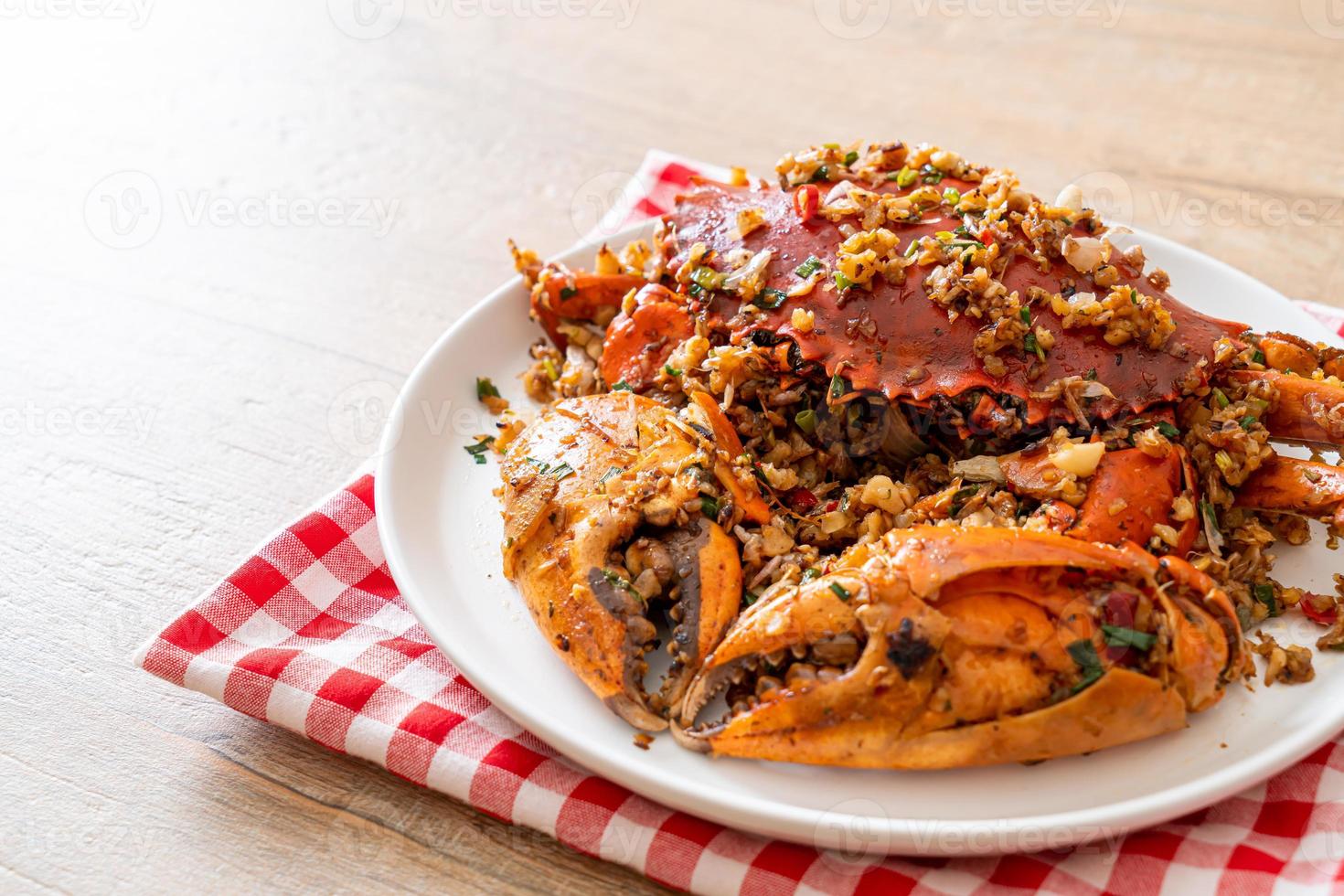 rör stekt krabba med kryddigt salt och peppar foto