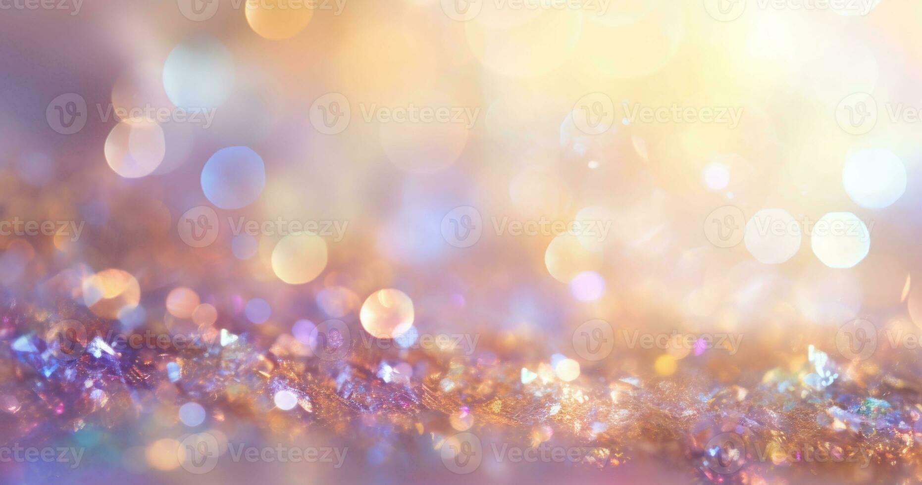 bokeh bakgrund med ljus. glitter och diamant damm, subtil tonal variationer. ai genererad foto