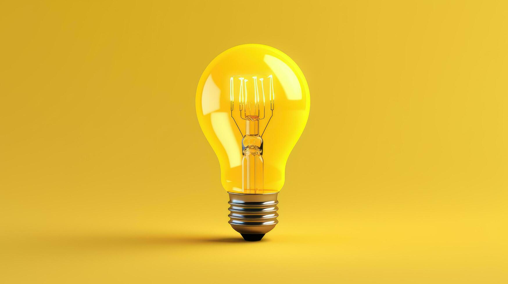 företag idéer begrepp med lysande ljus Glödlampa. generativ ai foto