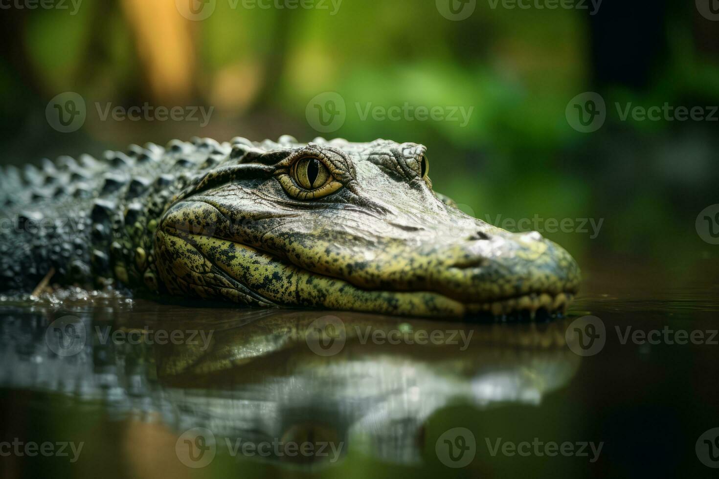krokodiler i natur, nationell geografi, bred liv djur. ai genererad. foto