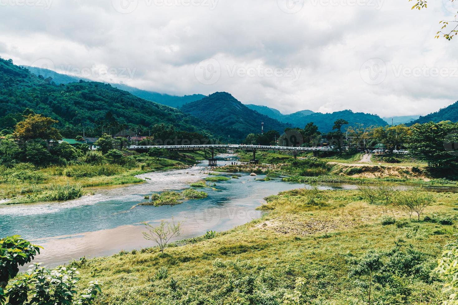 kiriwong by - en av de bästa friluftsbyn i Thailand och bor i gammal thailändsk kultur. ligger i Nakhon Si Thammarat, Thailand foto