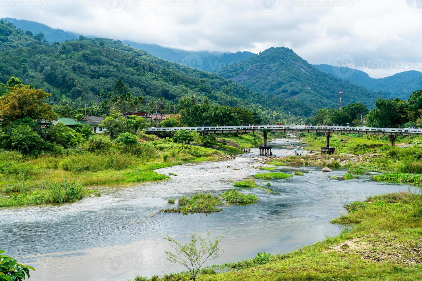 kiriwong by - en av de bästa friluftsbyn i Thailand och bor i gammal thailändsk kultur. ligger i Nakhon Si Thammarat, Thailand foto