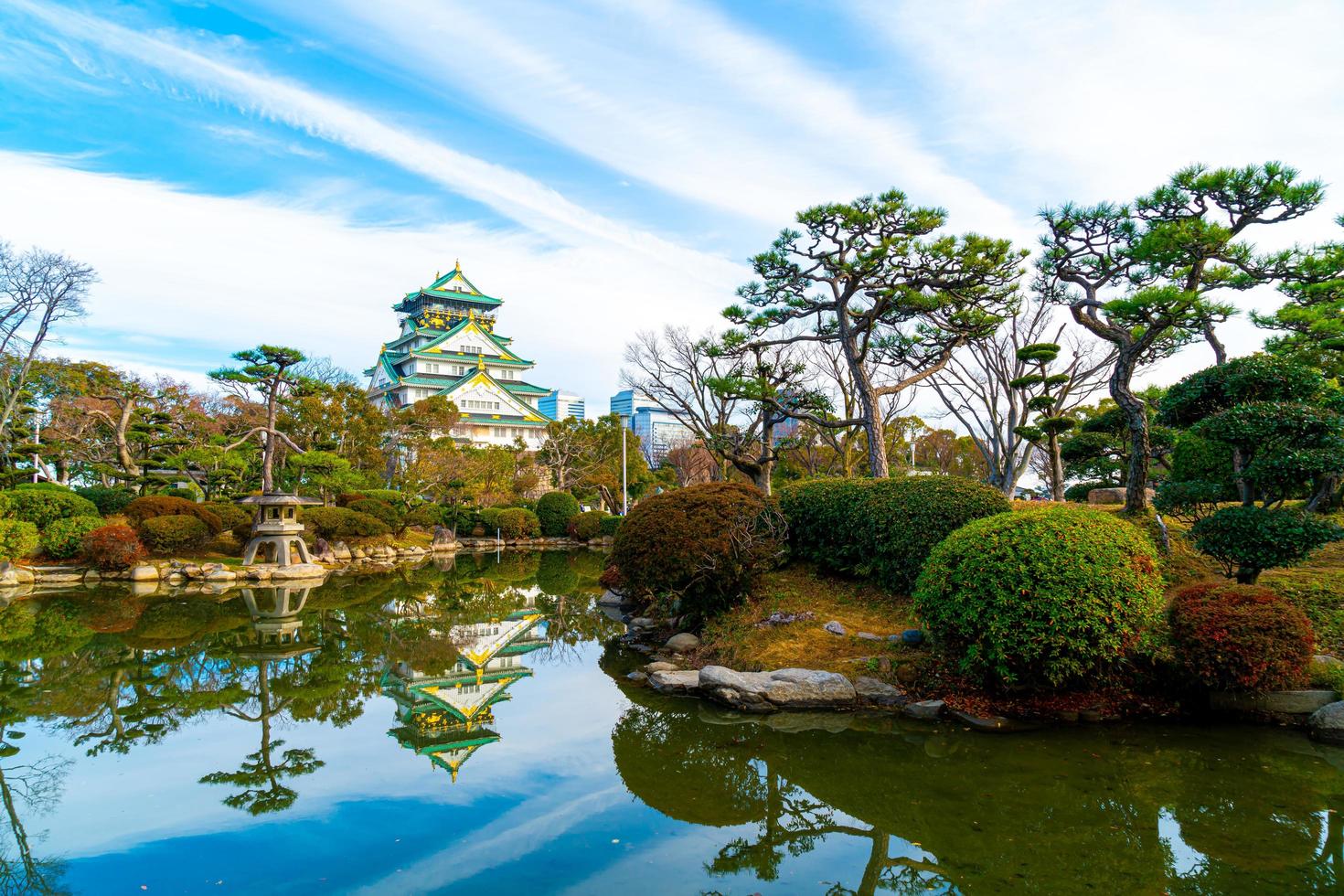 Osaka slott i Osaka, Japan foto