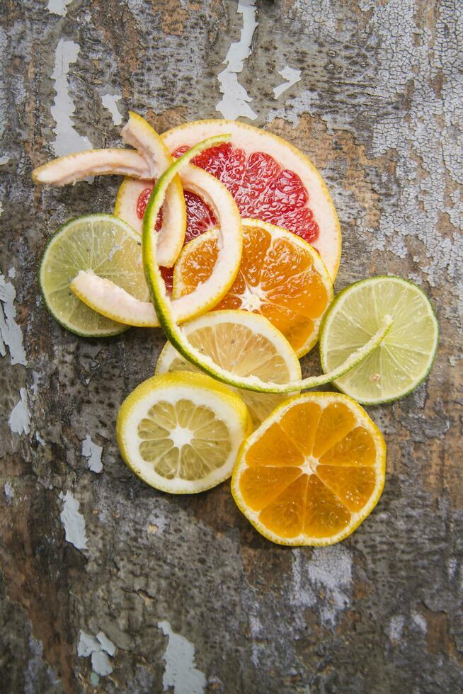 färgerna på citrusfrukter foto