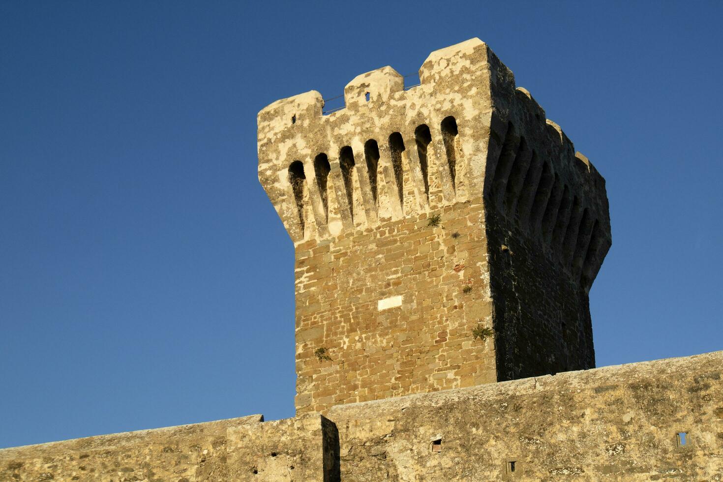 fotografisk dokumentation av de slott av populonia tuscany Italien foto