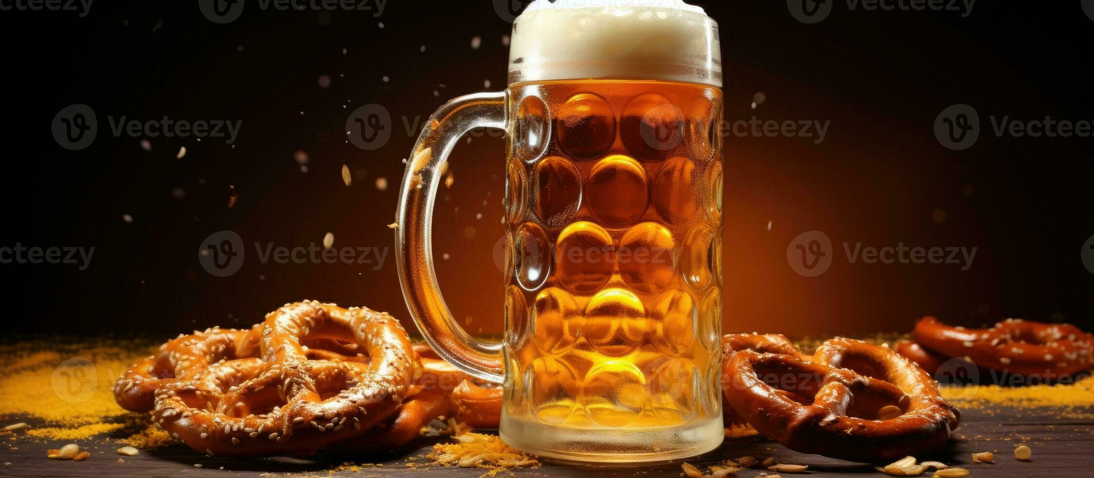 tysk öl ölkrus och mellanmål foto