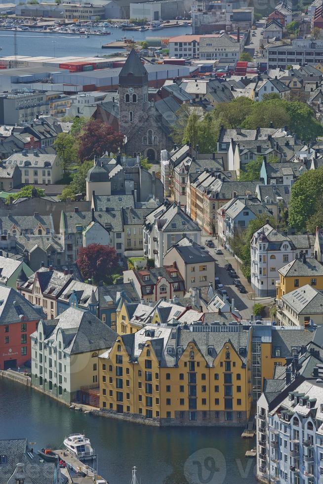 utsikt över Ålesund, Norge foto