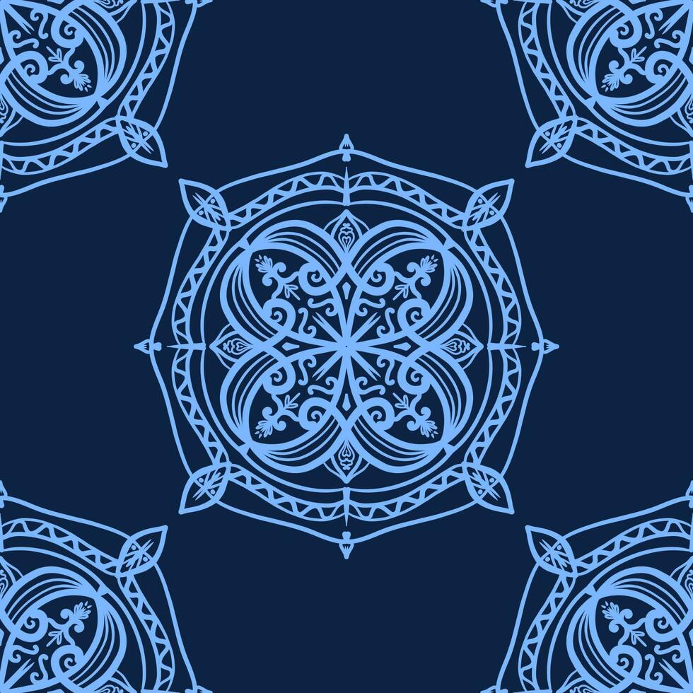 sömlös mönster bricka med mandala, årgång dekorativ element illustration, etnisk mandala med färgrik stam- ornament, islam, turkiska, arabiska, indian, ottoman mönster, foto