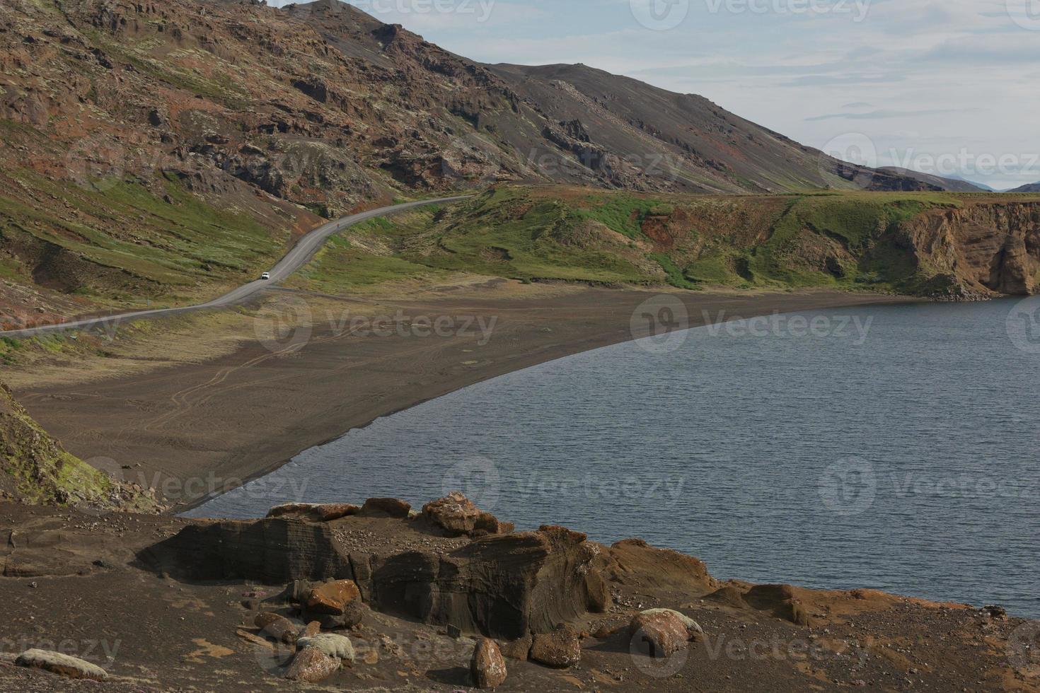 kleifarvatn sjö i reykjanesfolkvangur naturreservat, södra Island foto