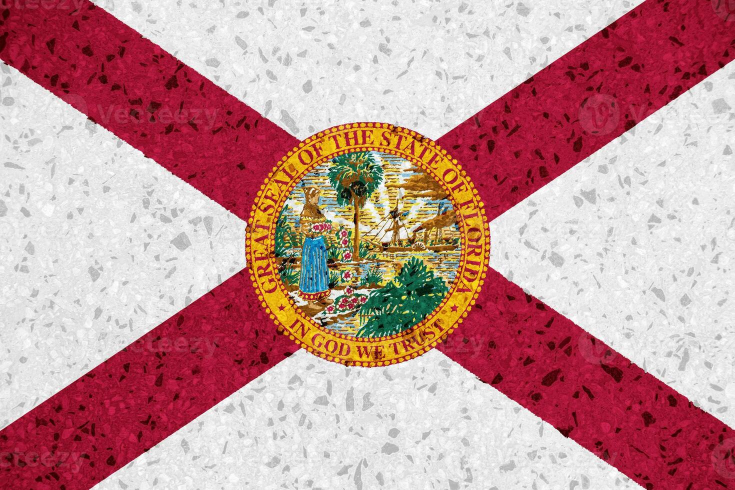 flagga av av USA stat florida på en texturerad bakgrund. begrepp collage. foto