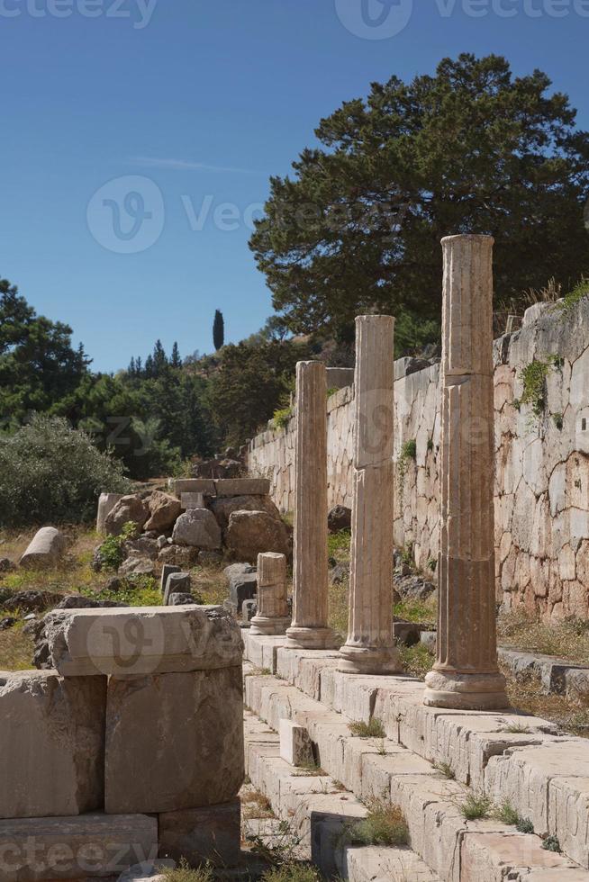 arkeologiska platsen i Delphi, Grekland foto