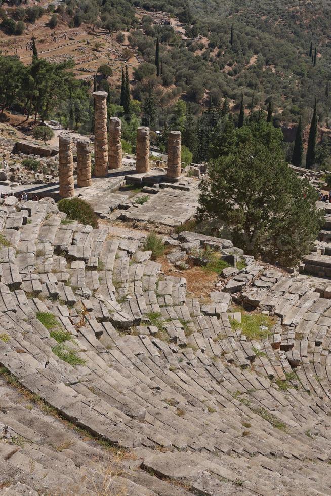 forntida teatern i Delphi i Grekland foto