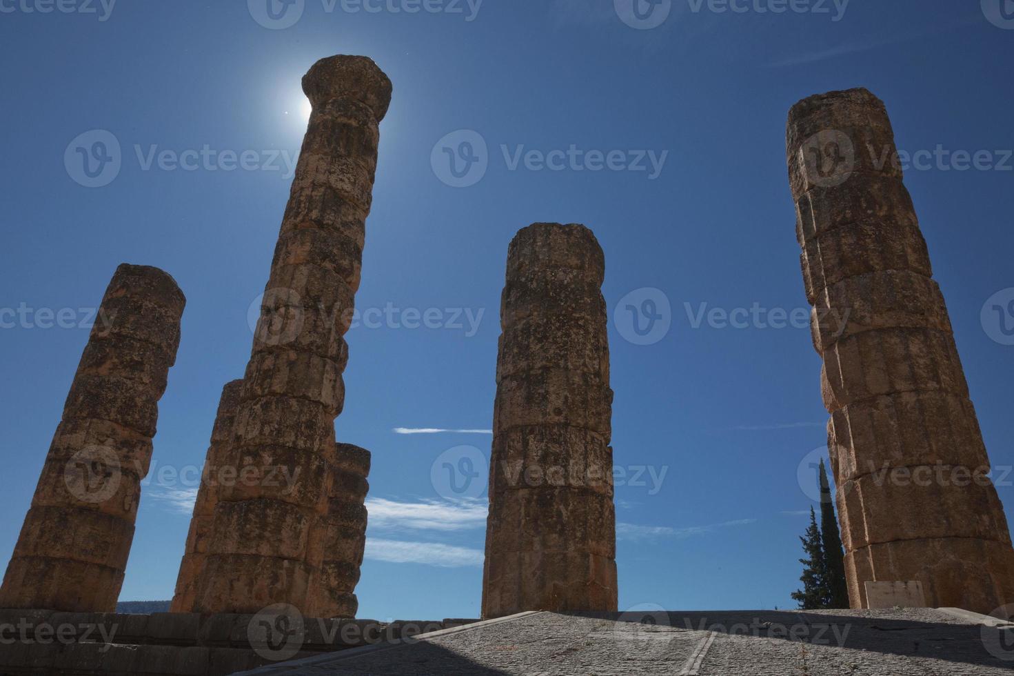 apollo tempel i delphi, grekland foto