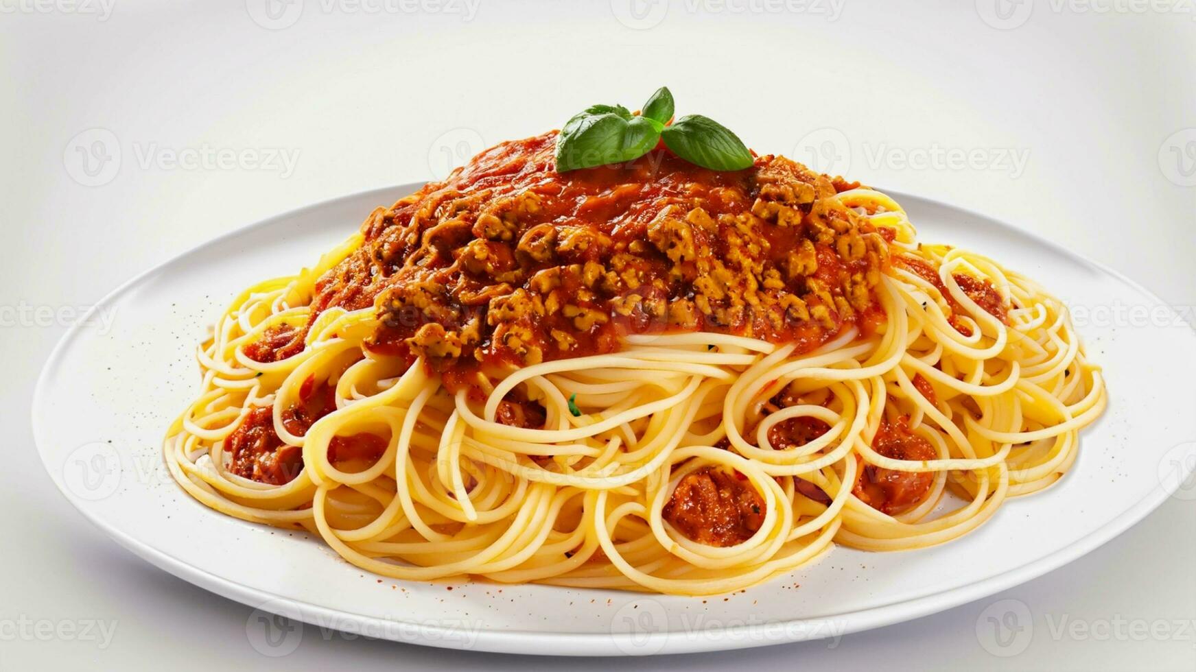 spaghetti isolerat på vit bakgrund. ai generativ foto