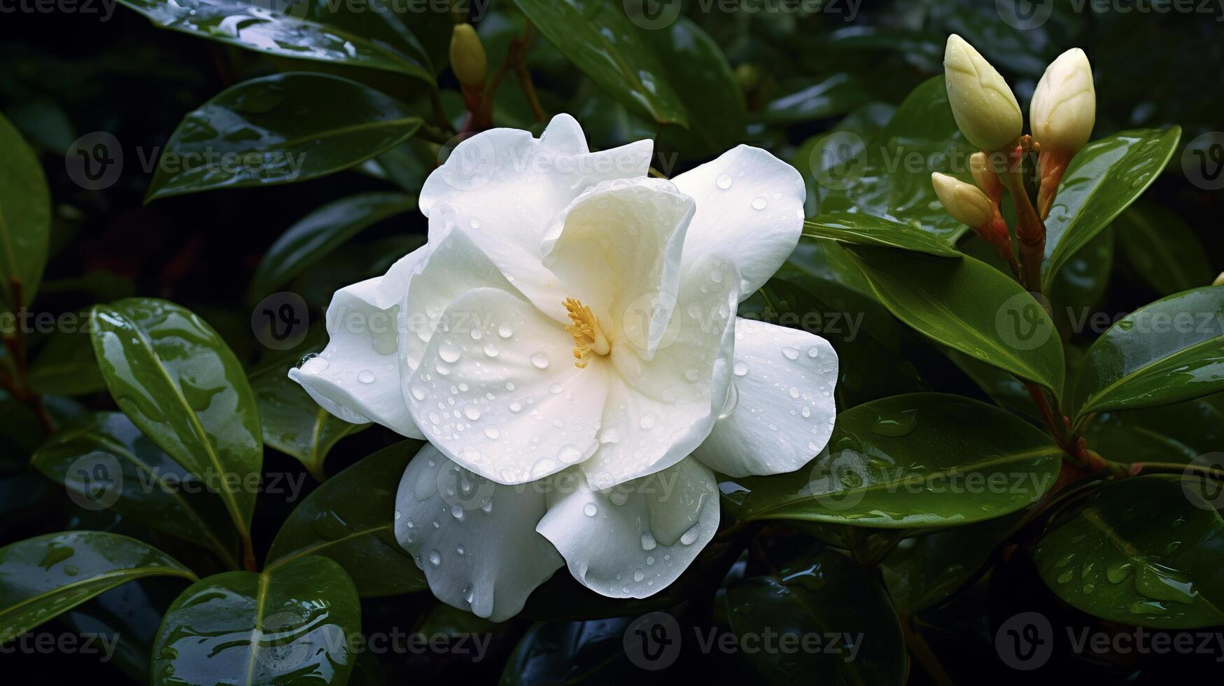 vit och gul orkide blomma skapas med generativ ai teknologi foto