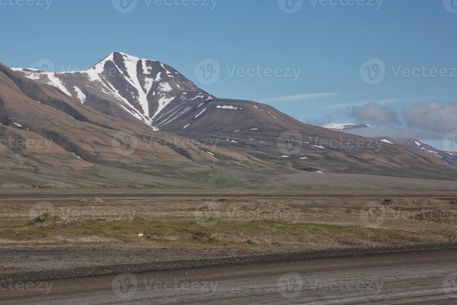 landskap nära longyearbyen, spitsbergen, norge foto