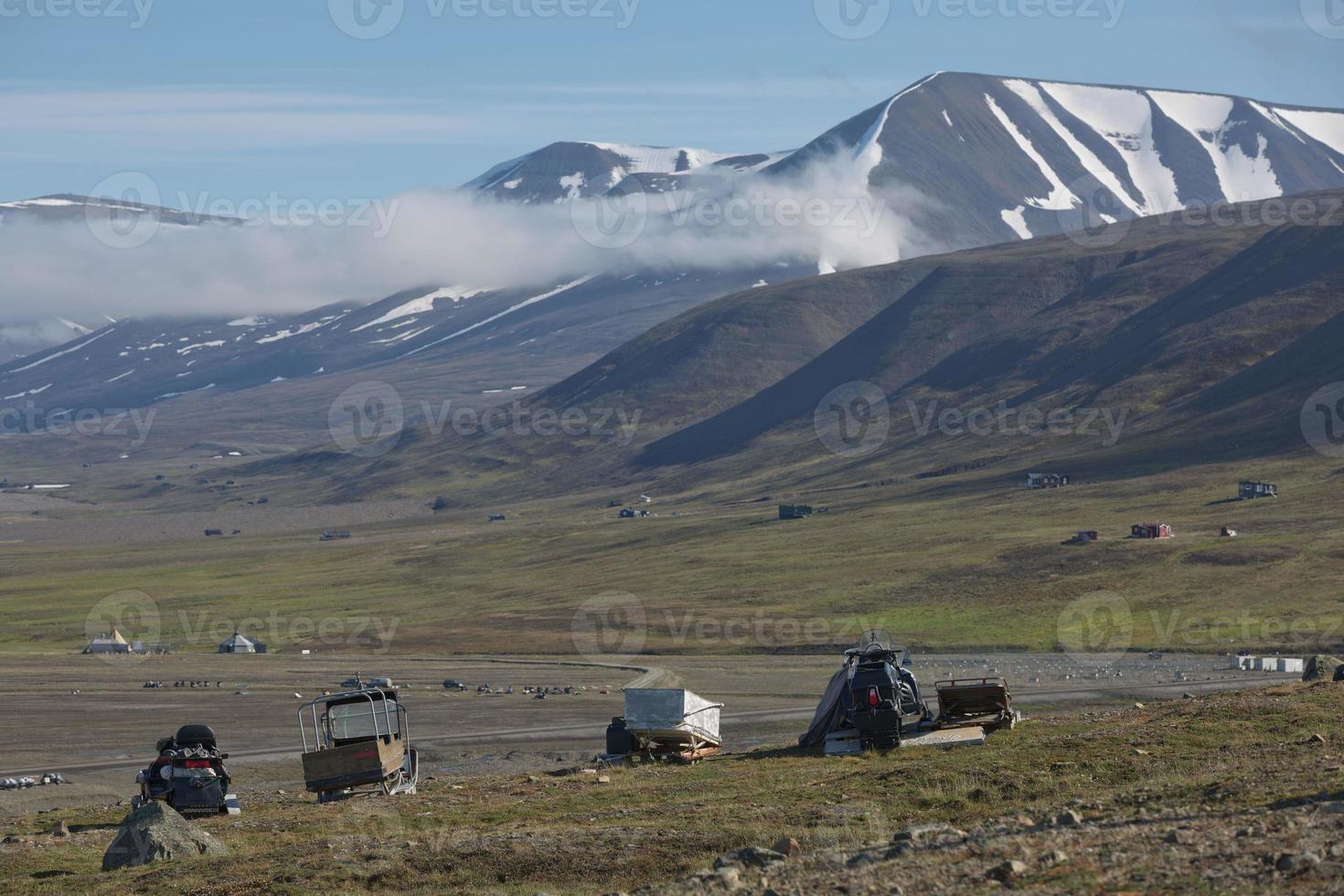 landskap nära longyearbyen, spitsbergen, norge foto