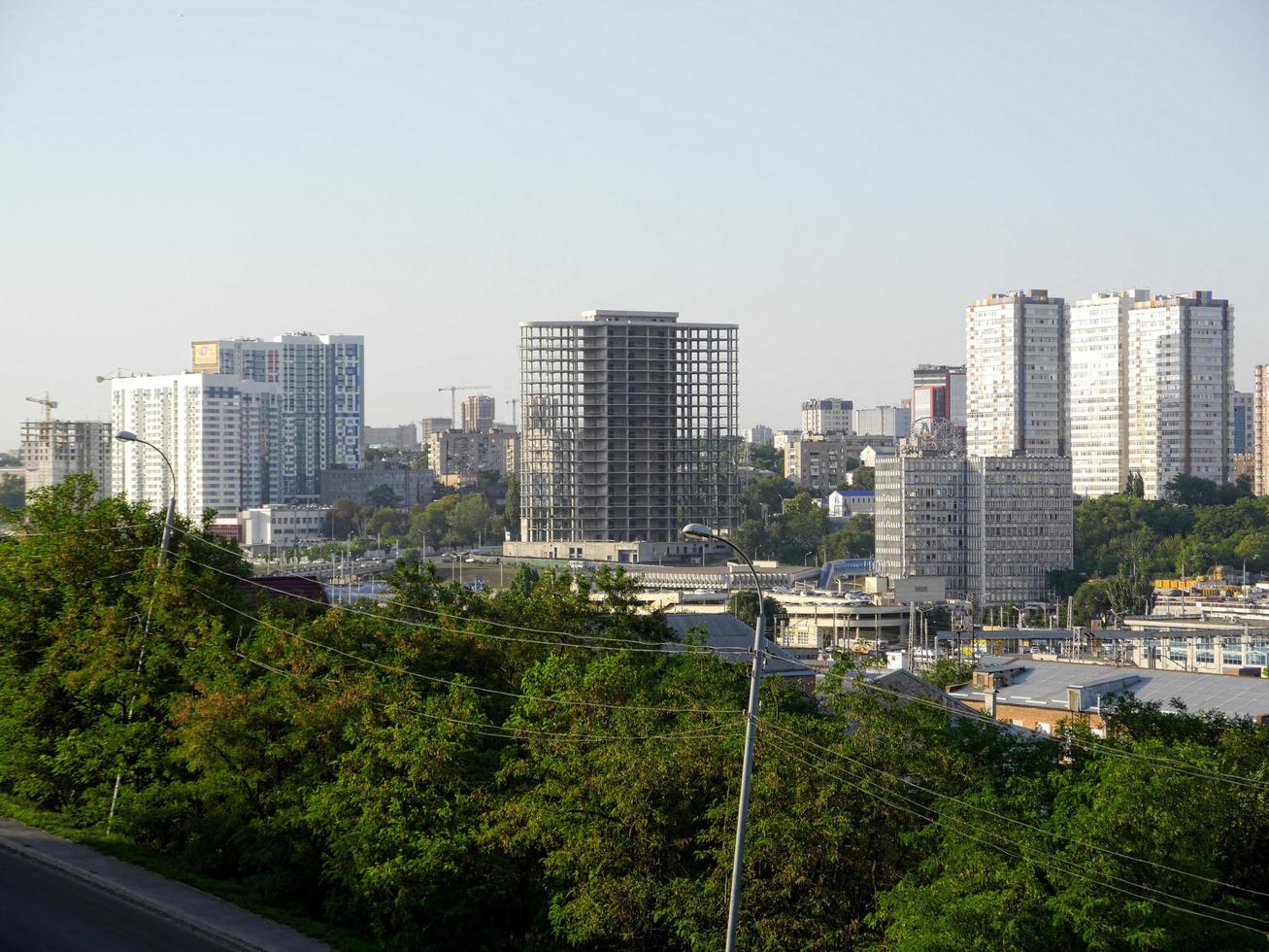 panorama från höjd till Rostov på Don City. Ryssland foto