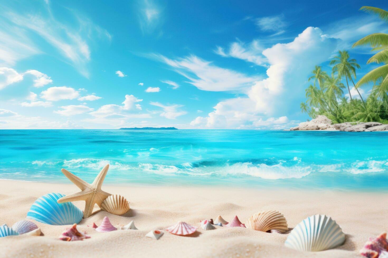 tropisk strandbakgrund foto