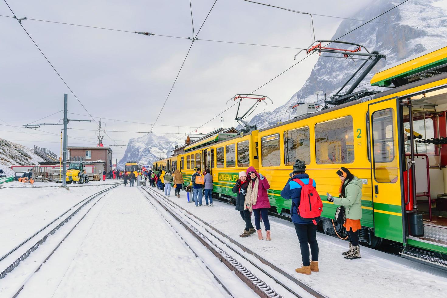 Jungfrau-järnvägen i Jungfrau, Schweiz foto