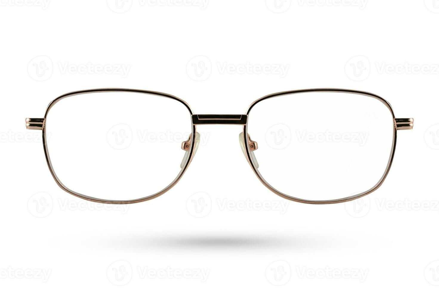 mode glasögon stil metallram isolerat på vit bakgrund. foto