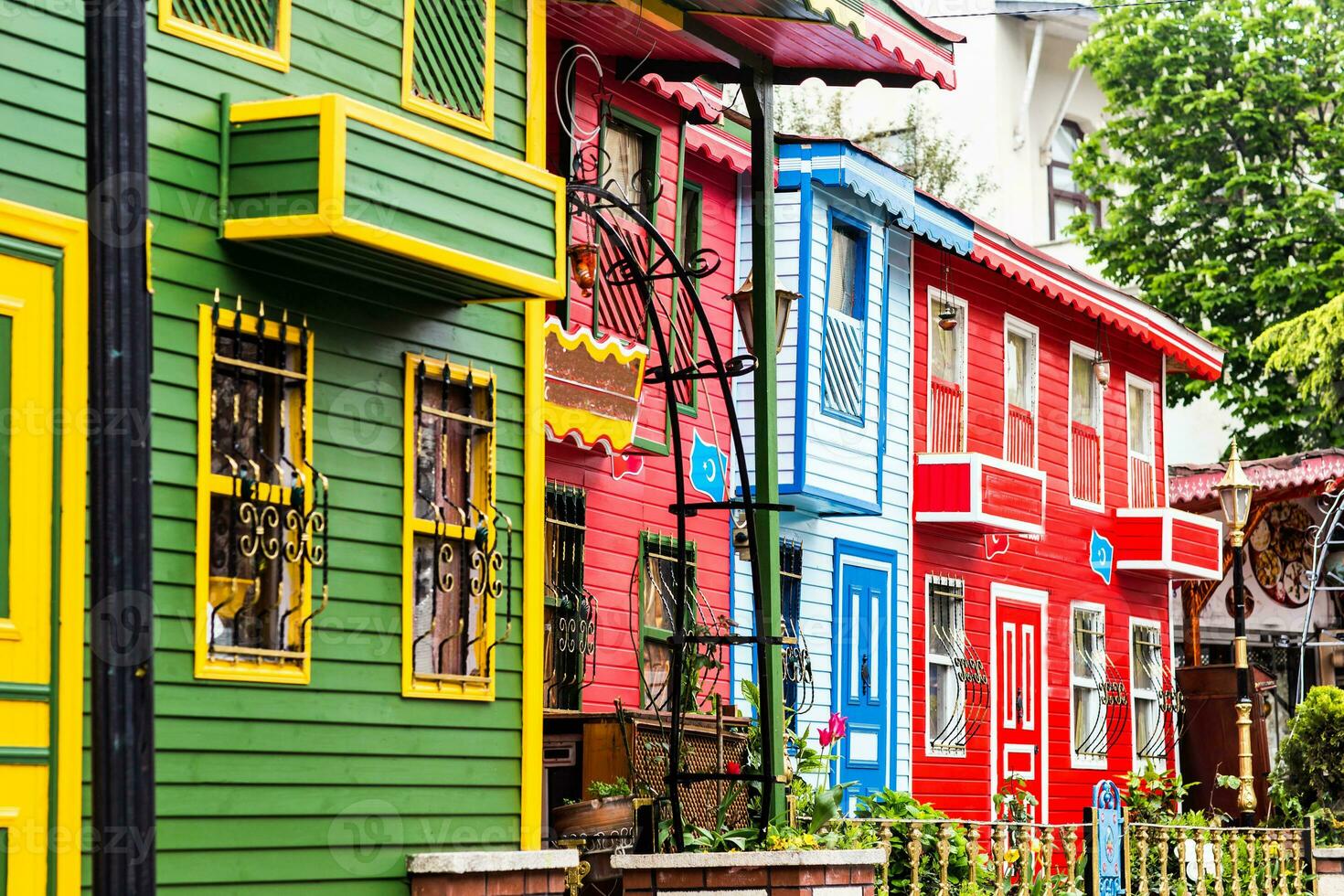 färgad hus i istanbul foto