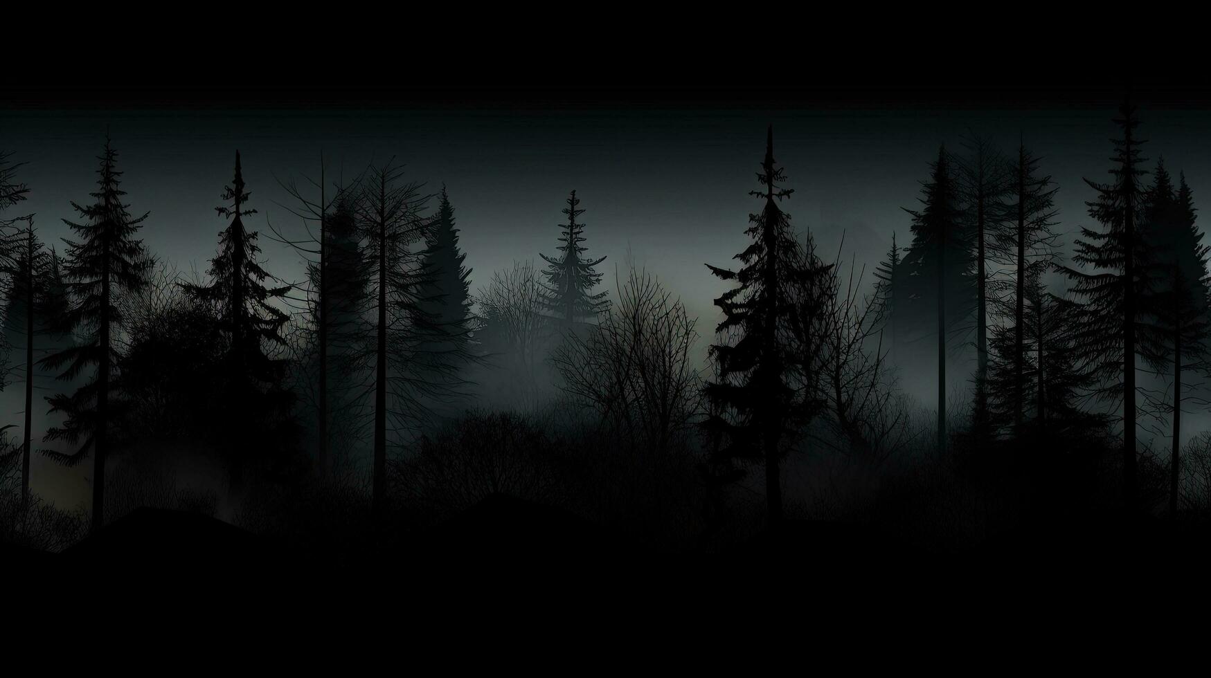 skog träd sett som mörk silhuetter foto