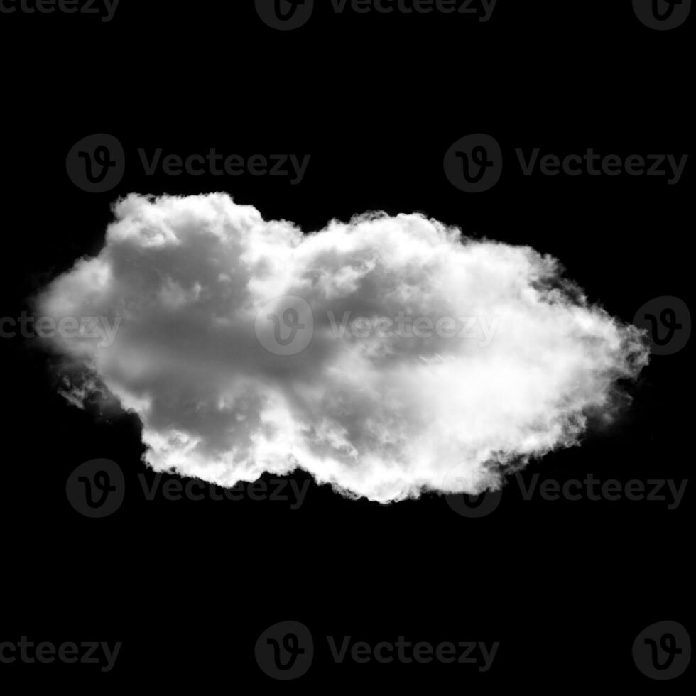 enda vit moln flygande över svart bakgrund foto