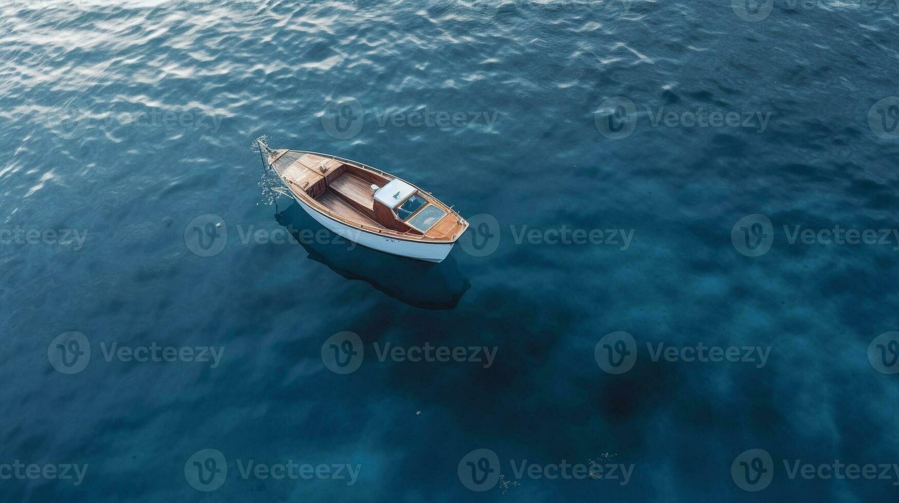 båt på de sjö generativ ai, ai genererad foto