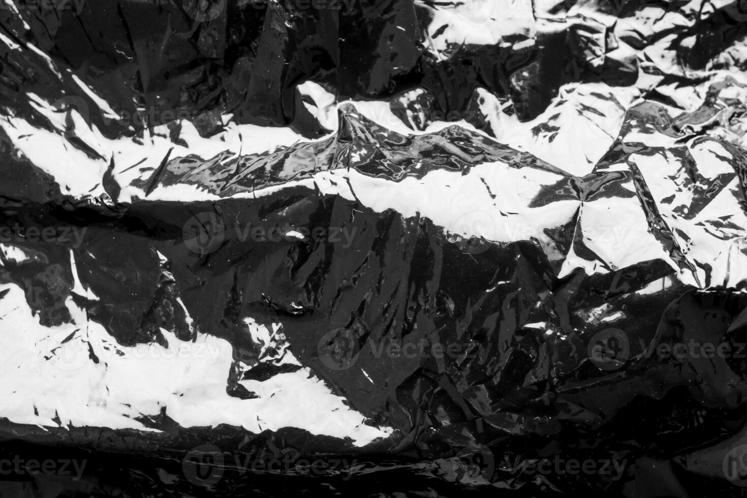 svart transparent plast filma slå in täcka över textur bakgrund foto