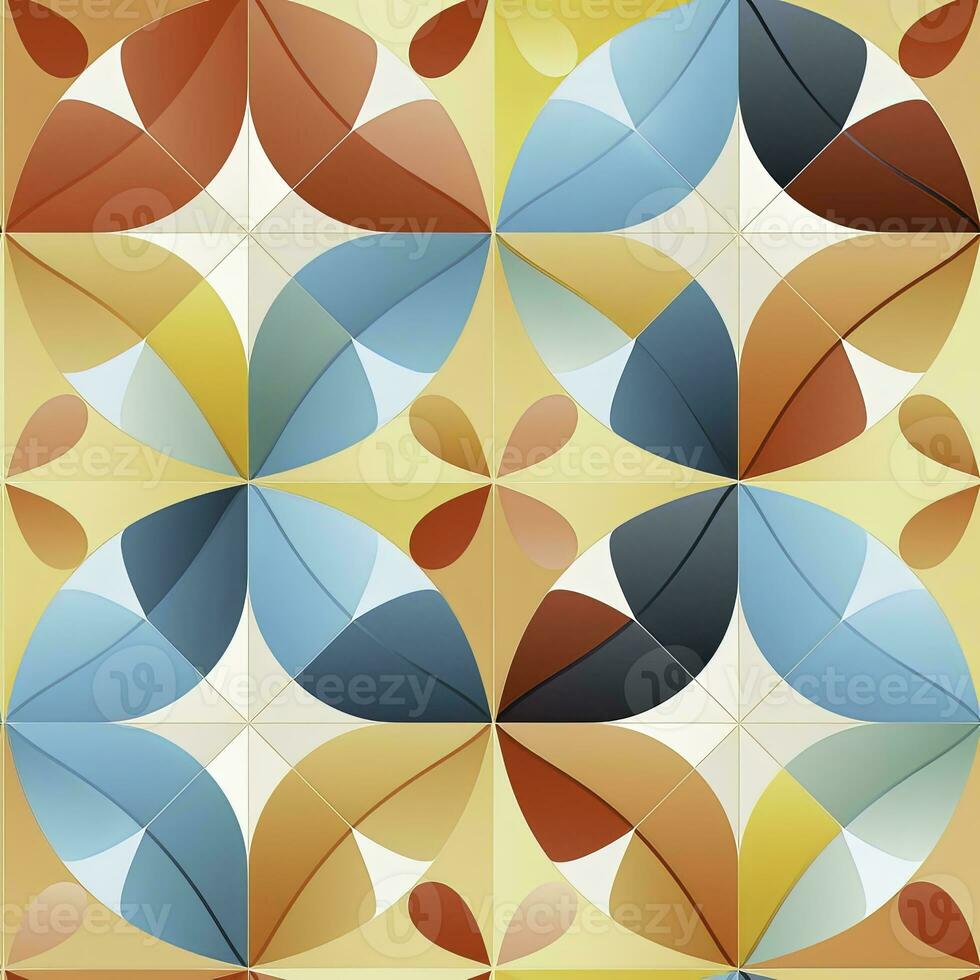 sömlös abstrakt geometrisk mönster. bricka - ai generativ foto