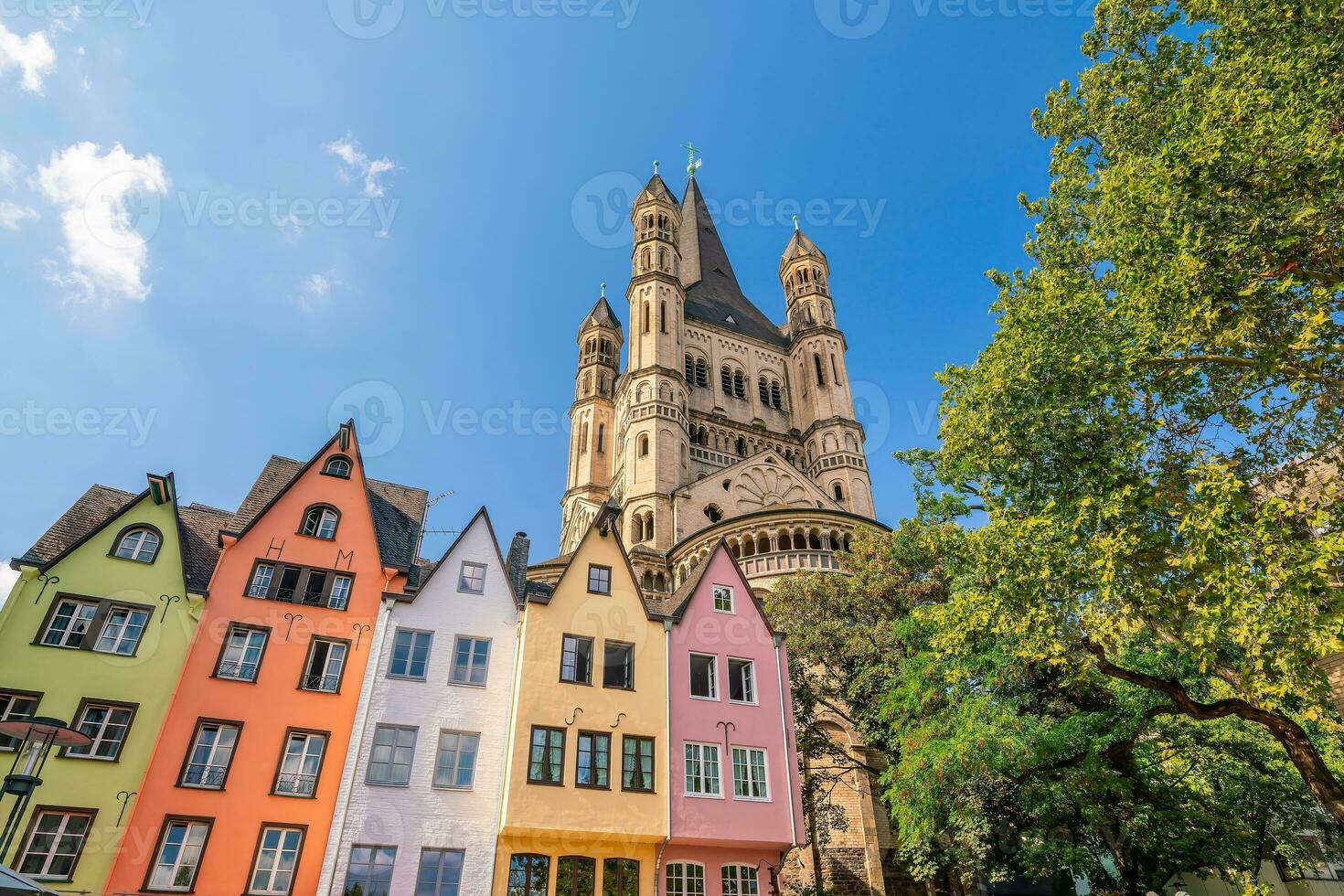 stadens centrum cologne stad horisont, stadsbild av Tyskland foto