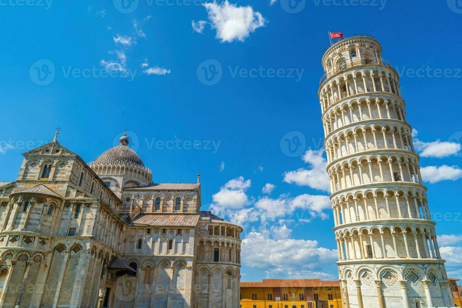de känd lutande torn i pisa, Italien foto