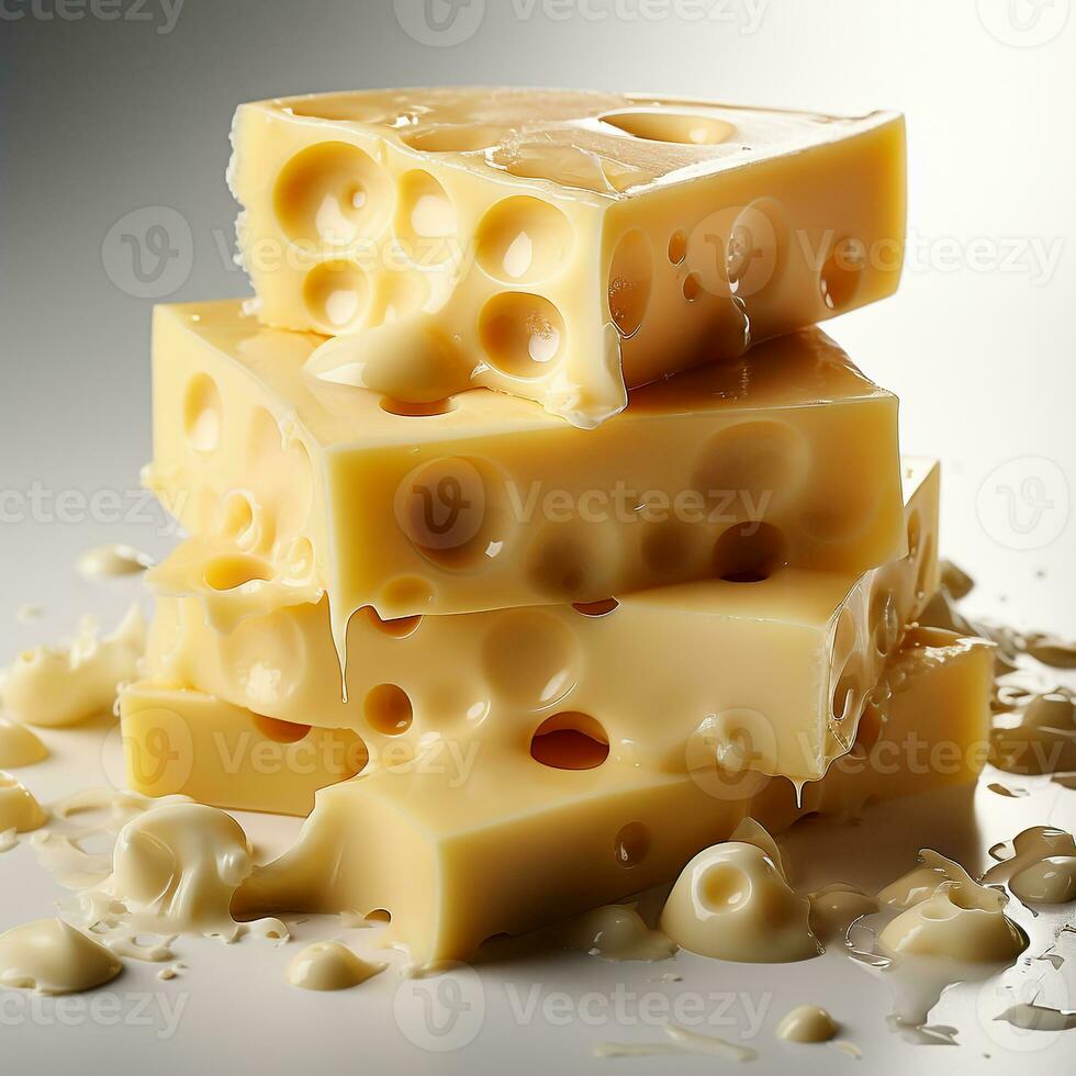gul ost på en vit bakgrund foto