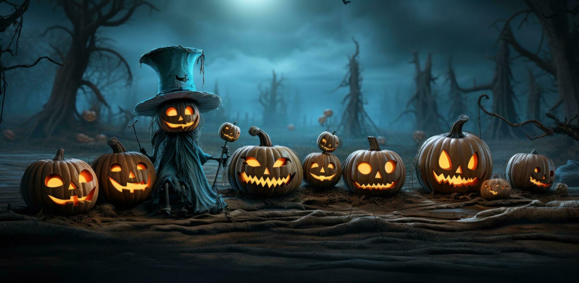 spöklik halloween bakgrund foto
