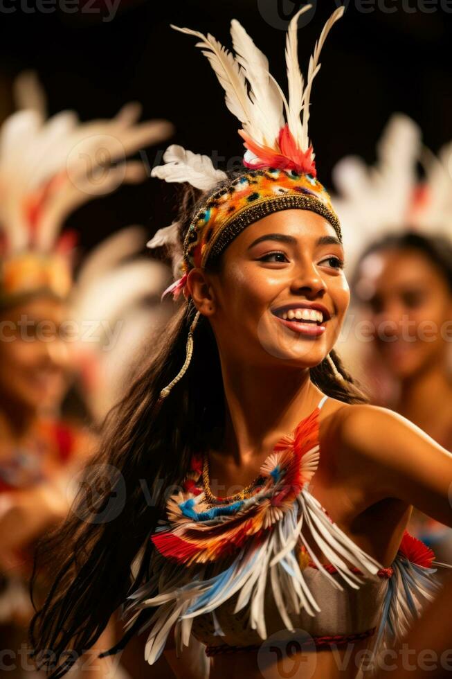 dansare utför på kulturell festival foto