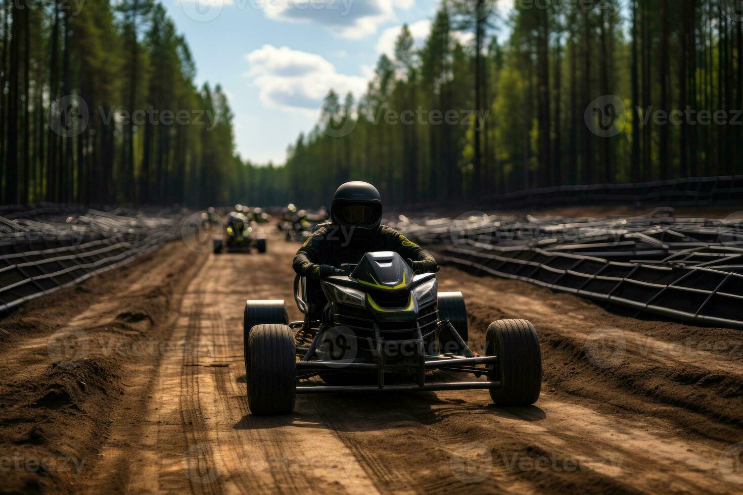 av vägen bil smutsig sporter tävlings generativ ai foto