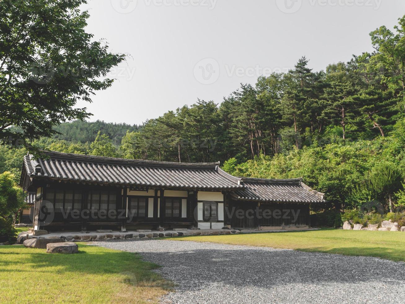 hus i en traditionell by, Sydkorea foto