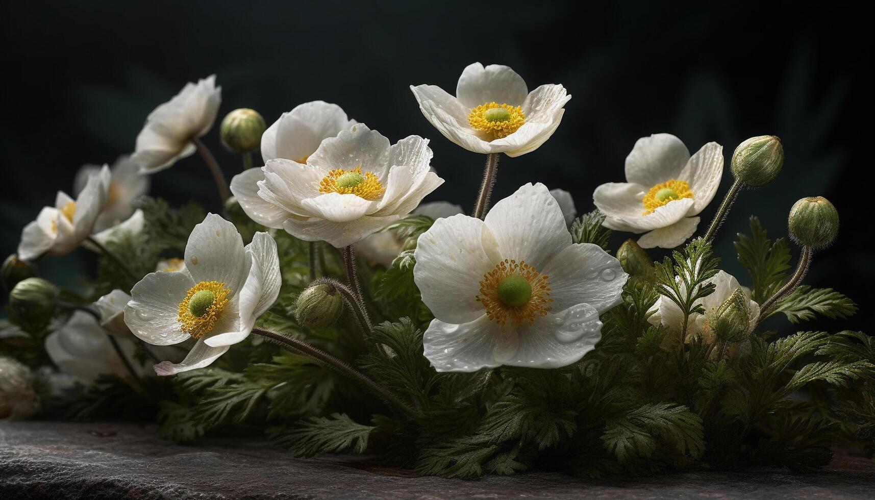 friskhet av våren, gul kronblad blomma, natur skönhet i stänga upp genererad förbi ai foto