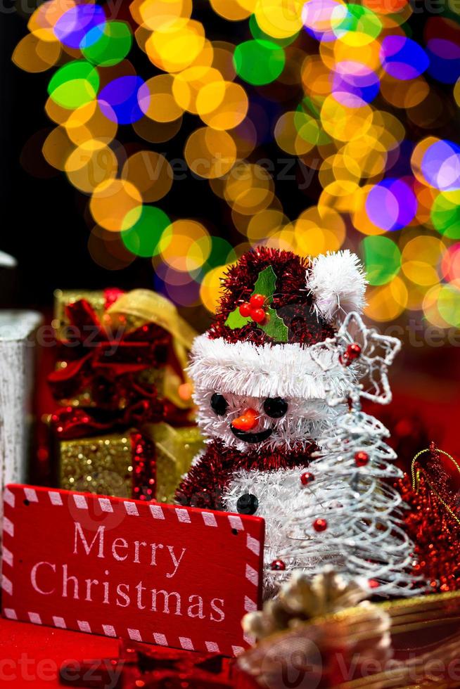 juldekoration, jul och nyårsferie bakgrund foto